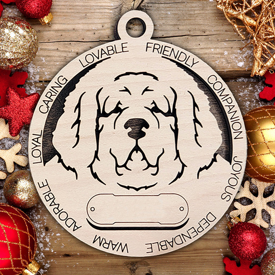 Personalized Dog Christmas Ornament – Custom Breed Keepsake Gift - Dog Breeds H-Y