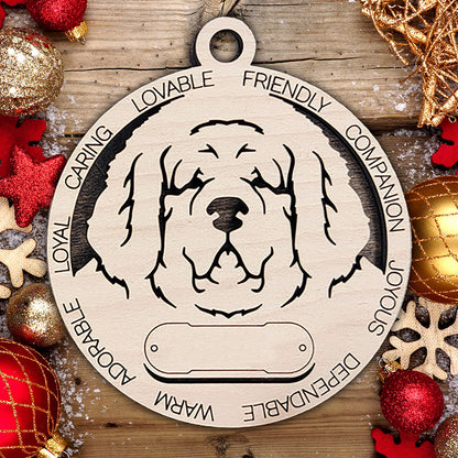 Personalized Dog Christmas Ornament – Custom Breed Keepsake Gift - Dog Breeds H-Y