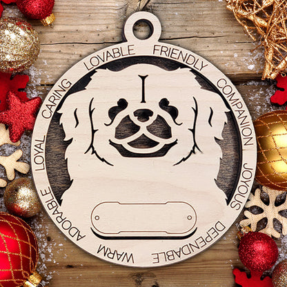 Personalized Dog Christmas Ornament – Custom Breed Keepsake Gift - Dog Breeds H-Y