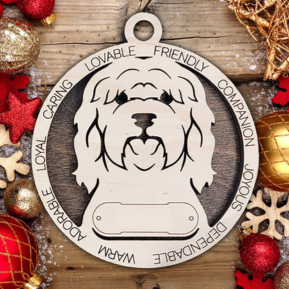 Personalized Dog Christmas Ornament – Custom Breed Keepsake Gift - Dog Breeds H-Y