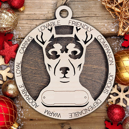 Personalized Dog Christmas Ornament – Custom Breed Keepsake Gift - Dog Breeds H-Y