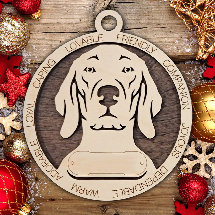 Personalized Dog Christmas Ornament – Custom Breed Keepsake Gift - Dog Breeds H-Y