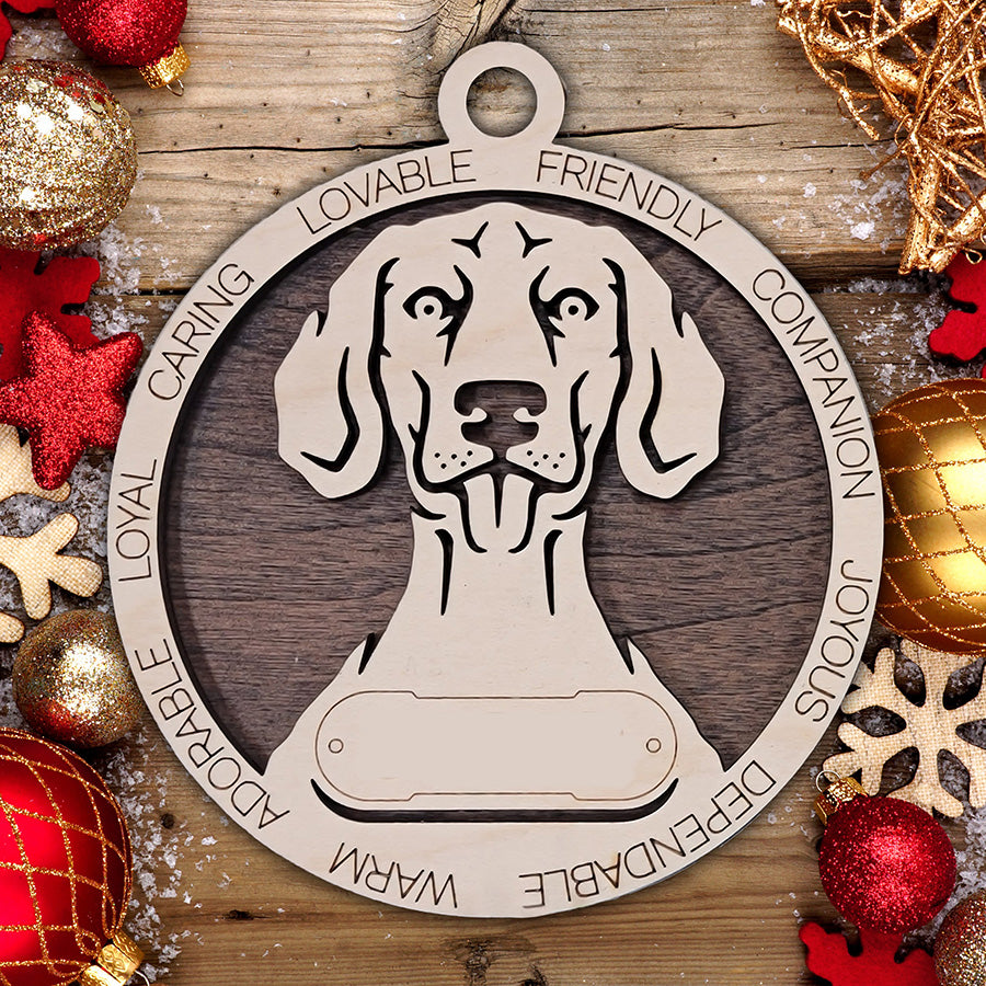 Personalized Dog Christmas Ornament – Custom Breed Keepsake Gift - Dog Breeds H-Y