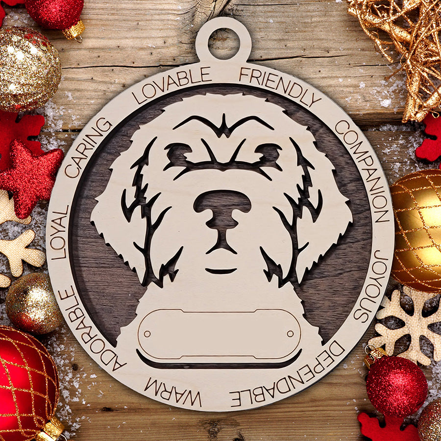 Personalized Dog Christmas Ornament – Custom Breed Keepsake Gift - Dog Breeds H-Y