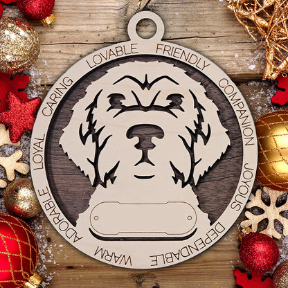 Personalized Dog Christmas Ornament – Custom Breed Keepsake Gift - Dog Breeds H-Y