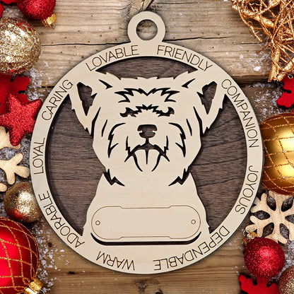 Personalized Dog Christmas Ornament – Custom Breed Keepsake Gift - Dog Breeds H-Y